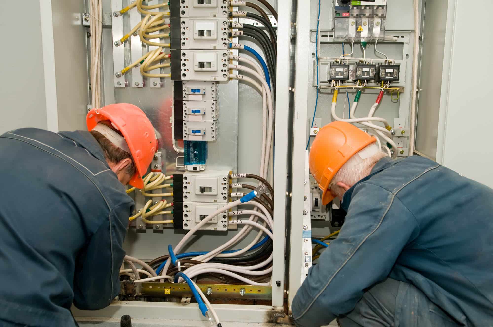 electricians working on commercial