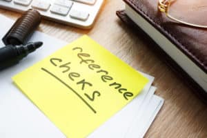 check references written on a paper