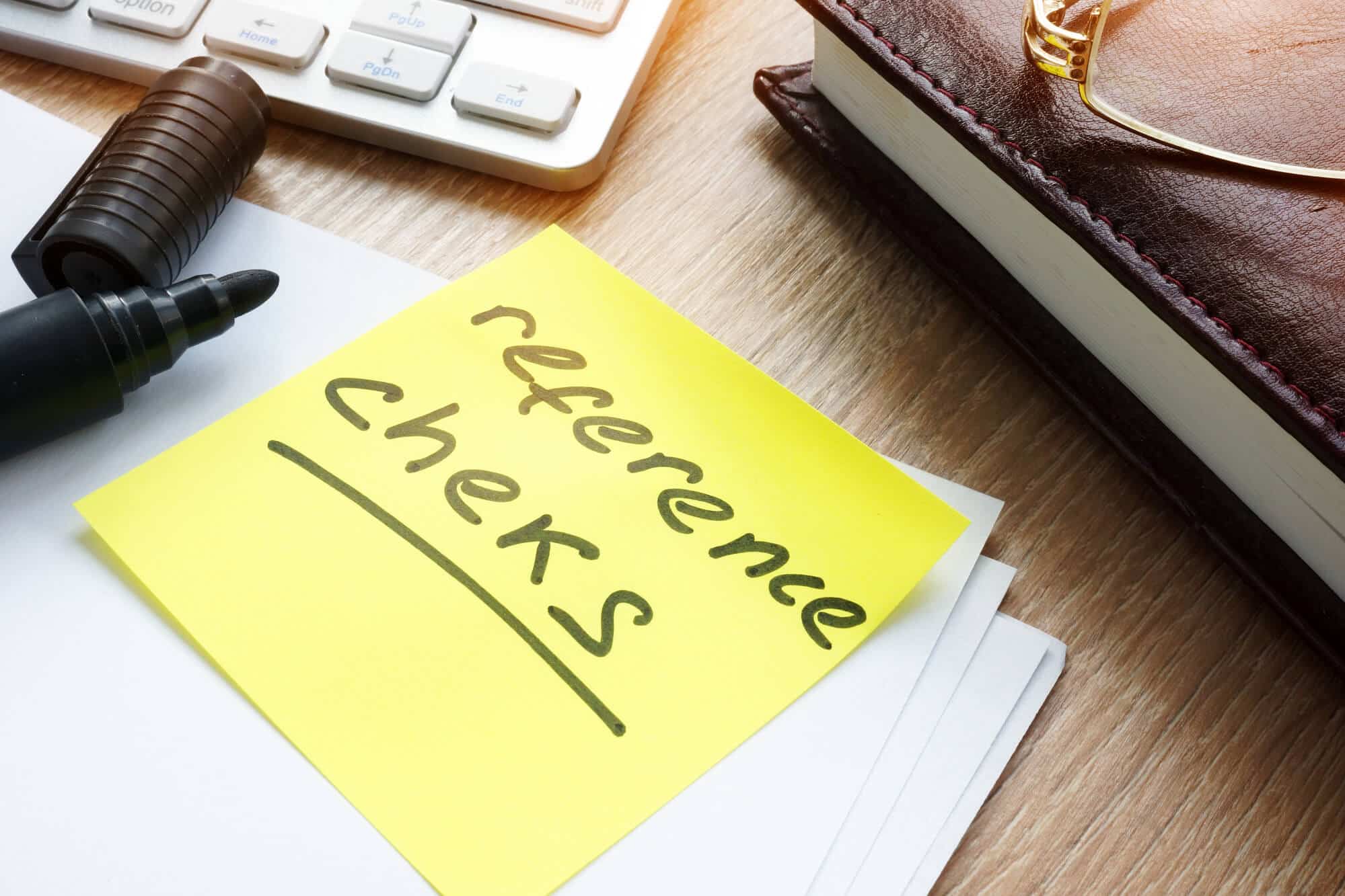 check references written on a paper